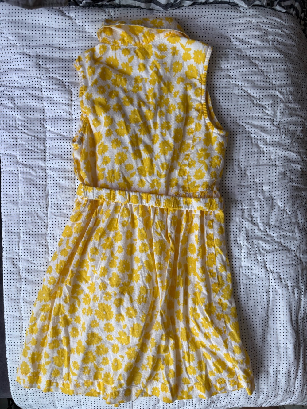 Mini Boden White Dress with Yellow Daisy Print - Picture 3 of 4